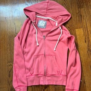 Aerie Pink Zip Up Hoodie